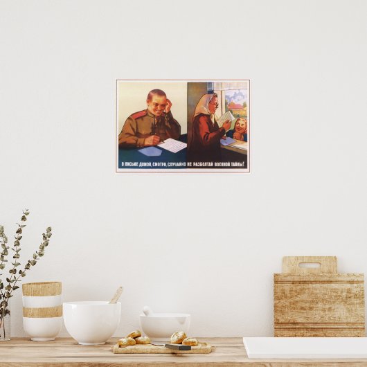 Militärgeheimnisse behalten poster (Küche)