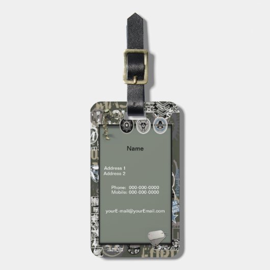 MilitärGepäckanhänger Gepäckanhänger (Vorderseite vertikal)