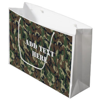 Militärgrün-Tarnmuster Große Geschenktüte