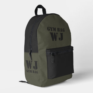 Militärgrüne Sporttasche mit individuellem Namen Bedruckter Rucksack