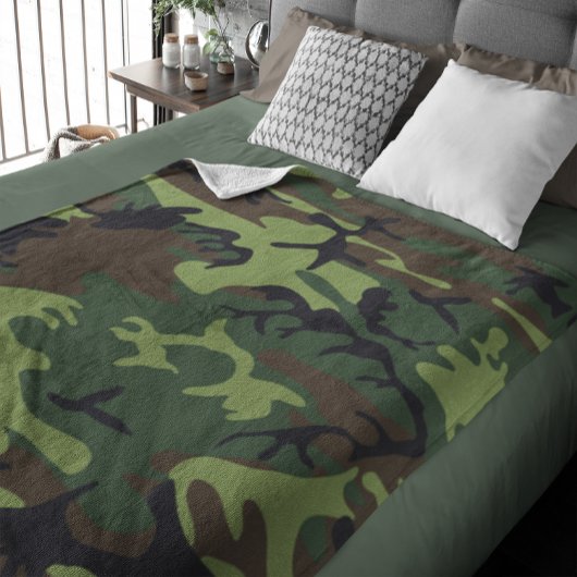 Militärgrünes Tarnmuster-Fleece-Decke Fleecedecke