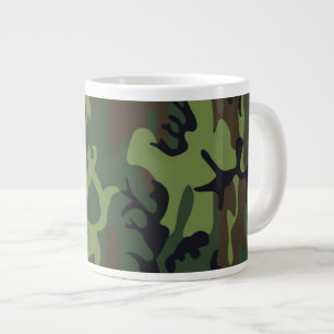 Militärgrünes Tarnmuster Jumbo-Tasse