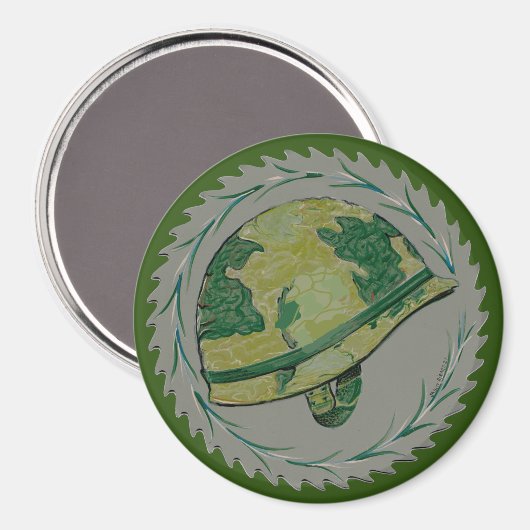 Militärhelm Magnet (Vorderseite/Rückseite)