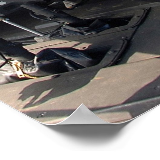 Militärhubschraubercockpit Poster (Ecke)
