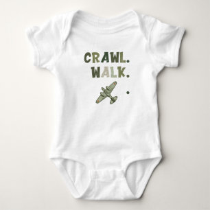 Militärhubschrauberpilot Kriechen Laufen Baby Strampler