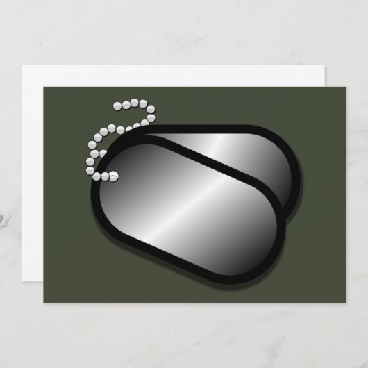 Militärhundemarken (Vorne/Hinten)