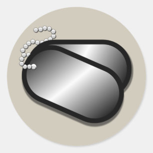 Militärhundemarken Runder Aufkleber