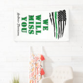 Militärische Abfahrt Party dünne grüne Linie Flagg Banner (Insitu)