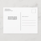 Militärische Abfahrt Party Patriotische Amerika-Fl Ankündigungspostkarte (Rückseite)