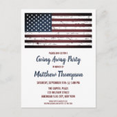 Militärische Abfahrt Party Patriotische Amerika-Fl Ankündigungspostkarte (Vorderseite)