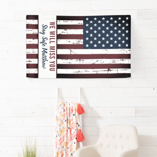 Militärische Abfahrt Party Patriotische amerikanis Banner (Insitu)