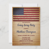 Militärische Abfahrt Party Patriotische amerikanis Einladung (Vorderseite)