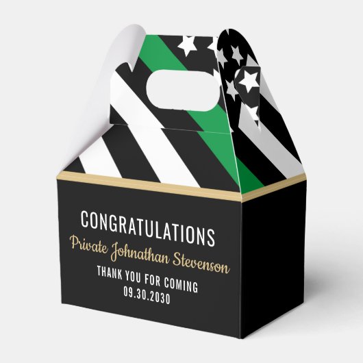 Militärische Abschluss-Flaggenarmee dünner grüner  Geschenkschachtel (Vorderseite)