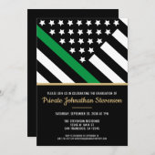 Militärische Abschluss Grundausbildung Patriotisch Einladung (Vorne/Hinten)