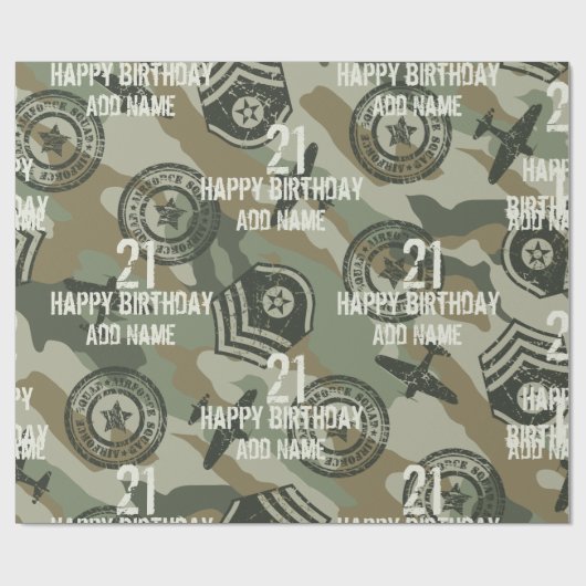 Militärische Abzeichen Geschenkpapier (Flach)