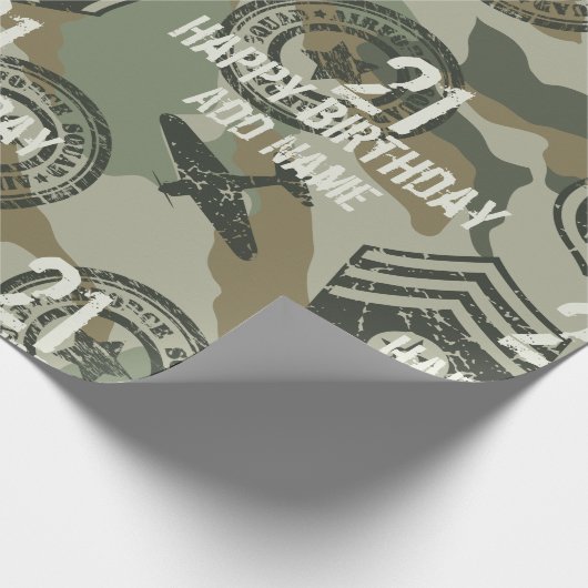 Militärische Abzeichen Geschenkpapier (Ecke)