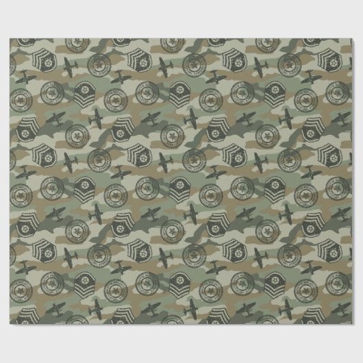 Militärische Abzeichen Geschenkpapier (Flach)