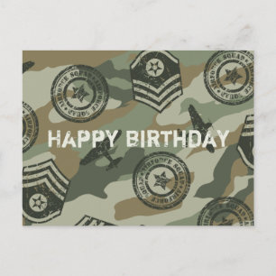 Militärische Abzeichen Postkarte