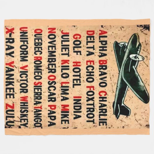 MILITÄRISCHE ALPHABET FLEECEDECKE (Vorderseite (Horizontal))