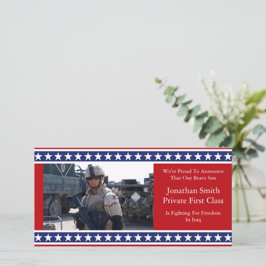 Militärische Ankündigung der US Flagge (Stehend Vorderseite)