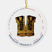 Militärische Armee Custom USA Flag Soldier Keramik Ornament (Vorne)