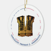 Militärische Armee Custom USA Flag Soldier Keramik Ornament (Links)