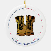 Militärische Armee Custom USA Flag Soldier Keramik Ornament (Hinten)