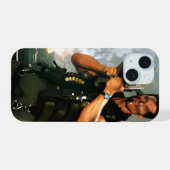 Militärische Arnold mit Bazooka iPhone 15 Hülle (Rückseite (Horizontal))