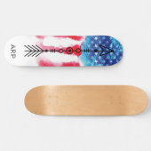*~* Militärische ARROW Red White Blue Flag Skateboard (Horizontal)