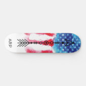 *~* Militärische ARROW Red White Blue Flag Skateboard (Horizontal)