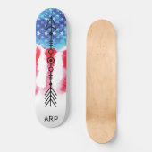 *~* Militärische ARROW Red White Blue Flag Skateboard (Vorderseite)