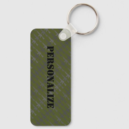 Militärische Art Gun Camouflage Rifle Army Green B Schlüsselanhänger (Rückseite)