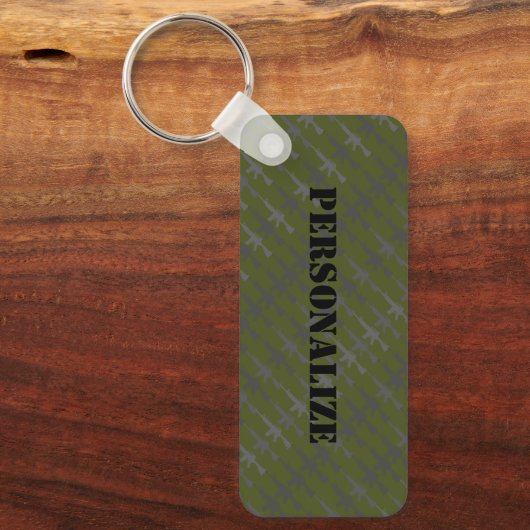 Militärische Art Gun Camouflage Rifle Army Green B Schlüsselanhänger (Vorderseite)