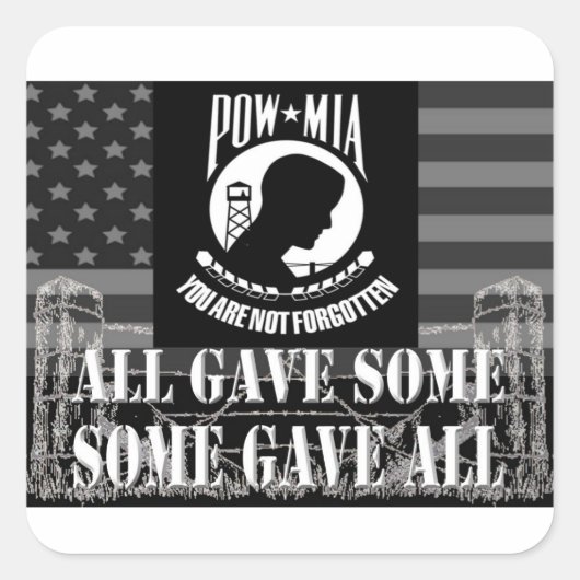 Militärische Aufkleber "POW-MIA" (Vorderseite)