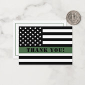 Militärische Aufwertung der dünnen grünen Linie Mitteilungskarte (Vorderseite/Rückseite Beispiel)