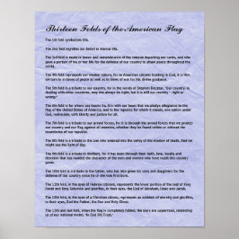 Militärische Beerdigung 13 Falten der amerikanisch Poster