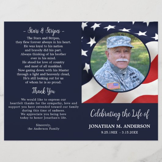 Militärische Beerdigung - Amerikanische Flagge - V (Vorderseite)