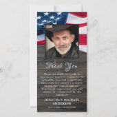 Militärische Beerdigung Veteran Foto Memorial Beil Dankeskarte (Vorderseite)
