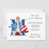 Militärische Beerdigungskarte Religiöse Dankeskarte (Vorderseite)