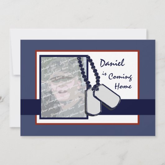 Militärische Begrüßung Zuhause Einladung (Vorderseite)