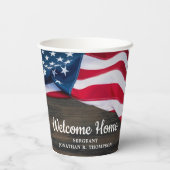 Militärische Begrüßung Zuhause Party US-amerikanis Pappbecher (Rückseite)