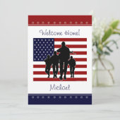 Militärische Begrüßung Zuhause Personalisierter Na Einladung (Stehend Vorderseite)