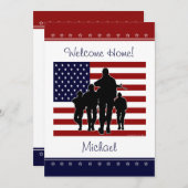 Militärische Begrüßung Zuhause Personalisierter Na Einladung (Vorne/Hinten)