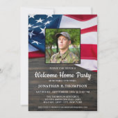 Militärische Begrüßung Zuhause USA Patriotic Ameri Einladung (Vorderseite)