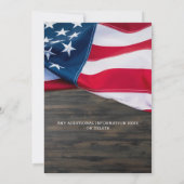 Militärische Begrüßung Zuhause USA Patriotic Ameri Einladung (Rückseite)