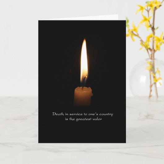 Militärische Beileid-Kerze Karte (Gelbe Blume)
