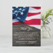 Militärische Bestattungsfahne Patriotic Memorial A Dankeskarte (Stehend Vorderseite)