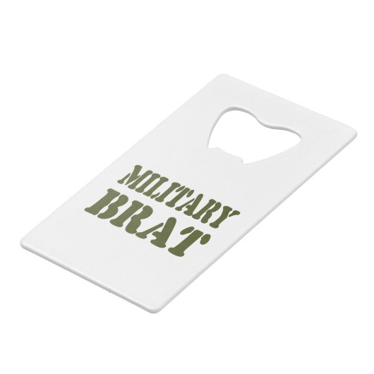 MILITÄRISCHE BRAT GELDBEUTEL FLASCHENÖFFNER (Vorderseite Schrägansicht)