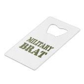 MILITÄRISCHE BRAT GELDBEUTEL FLASCHENÖFFNER (Rückseite Schrägansicht)