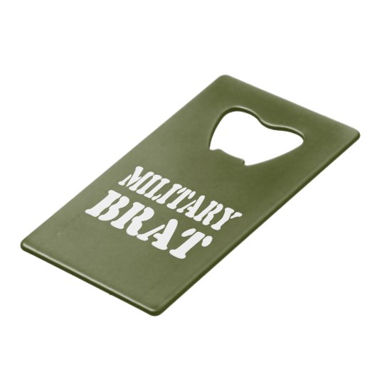 MILITÄRISCHE BRAT GELDBEUTEL FLASCHENÖFFNER (Vorderseite Schrägansicht)